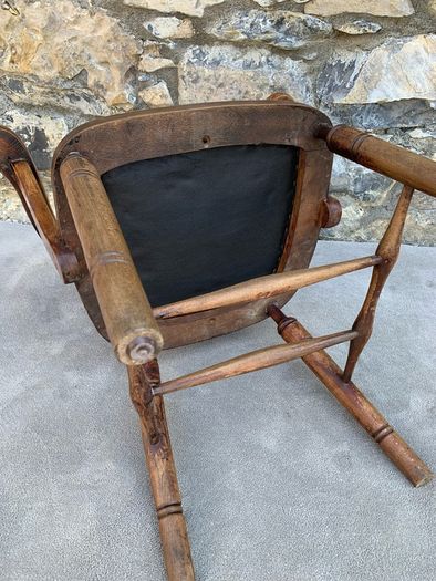 Edwardian Oak Captains Chair.