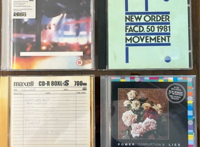 Four New Order Cad including blank CD with very rare recordings. Five euro each.