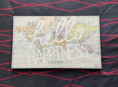 Canvas Hello Happiness Print - home decor