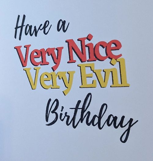 AEW Danhausen Very Nice Very Evil Birthday A5 Card, Perfect for gifts, occasions, or funny card for Pro Wrestling Fans