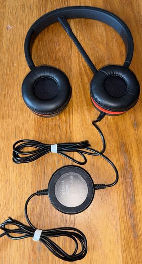 JABRA HSC016 Evolve 20 Stereo Noise Cancelling Wired Headset, Black