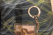 Vintage Isle of Man Tabby cat keyring