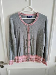 Tulchan 1990's vintage cotton cardigan ladies size large in very good condition see last three photos for exact measurements FREE STANDARD POSTAGE INCLUDED