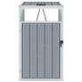 Garbage Bin Shed Grey 72x81x121 cm Steel Image 4