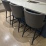 6 grey dining chairs & 3 matching bar stools Image 3