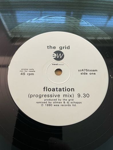 The Grid - Flotation - 12" Vinyl Promo Single - 1990 EastWest Records YZ475TXSAM