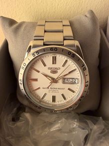 seiko 5 automatic explorer 37mm white dial
