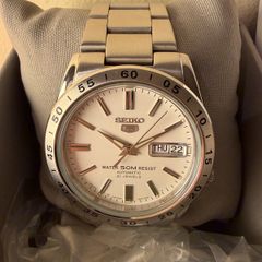 seiko 5 automatic explorer 37mm white dial