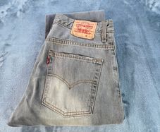 Levi's 507 Jeans Men's W35 L33 Slim Bootcut Gray Light Wash Denim Vintage