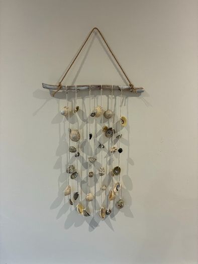 Homemade seashell decor