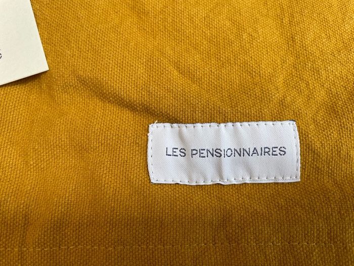 Les Pensionnaires Saffron Yellow Cotton Canvas Toiletry Bag