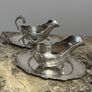 silver plated gravy sauce boat Image 7
