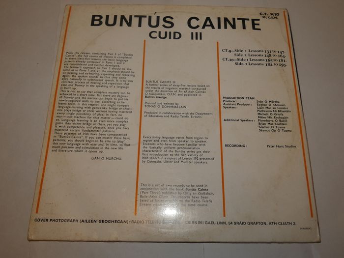 Buntus Cainte Cuid Iii 1968 Irish Pressing 2 Lps