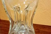Antique hourglass shaped glass decanter