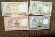 Nepal,lot of 4 Uncirculated Banknotes.1981-.