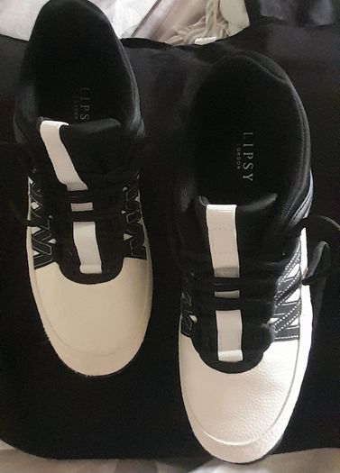 Lipsy faux leather quilted sole hiker trainers