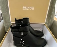 Michael Kors Preston Black Leather Ankle Boots Size 7M UK 4 - 4.5 (EU 37) BNIB