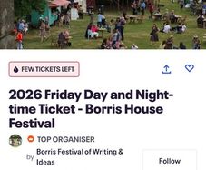 Borris Book Festival Friday ticket
