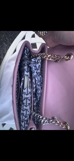 Moncrief London Cathryn Leather Shoulder /Crossbody Bag Soft Pink