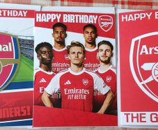 3 x Arsenal birthday cards