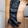 Over the knee leather boots Image 2