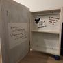 Wooden Framed Wall Mirror Cabinet with Motivational Quotes Image 5