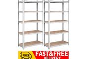 2 Bays Of Boltless Shelving Racking Garage Shed Storage