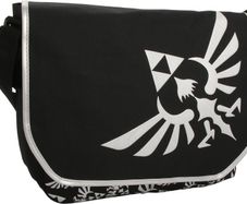 Zelda Triforce Logo Black Messenger Bag
