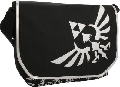 Zelda Triforce Logo Black Messenger Bag