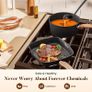 17pcs Induction Hob Pan Set, Black Granite Cookware Sets Pots and Pans Sets Non Stick, Nonstick Cookware and Bakeware, PFOA & PFOS Free Image 4