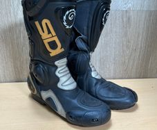 SIDI Brevettato Vertebra Motorcycle Biker Riding Black Boots Mens UK 8.5 EU 42