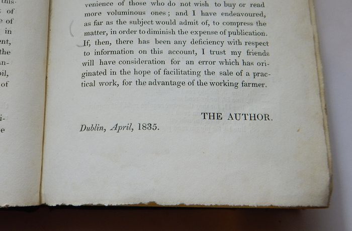 The Irish Farmers Calendar, Edward Burroughs, 1835