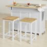 Set of 2 Wooden Kitchen Stools with Footrest Image 4