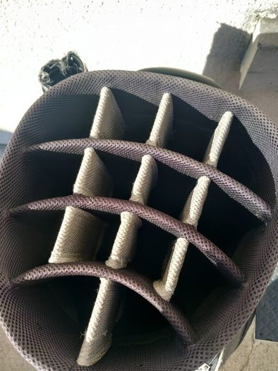 A selection of golf bags