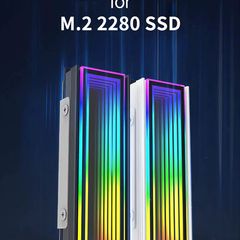 5V/3Pin ARGB AURA Sync Computer 2280 SSD M2 Radiator Aluminum PC RGB M.2 Nvme Cooler Heatsink Solid State Drive Heat Sink Cooler