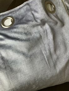 grey velvet curtains