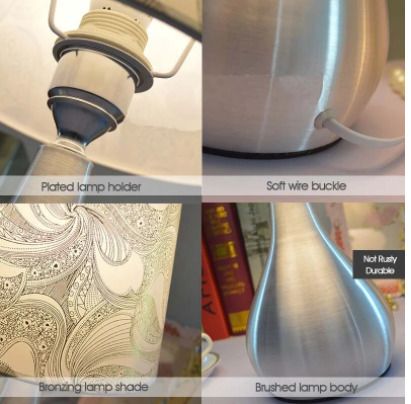 BRAND NEW Modern Bedside Lamps 110V-240V LED Desk Lamp with E27 Bulb Table Lamps For Home Bedroom Living Room Lighting White Lght