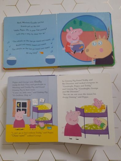 Peppa pigs books, goodnight Peppa, Peppa's first pet, Story Treasury