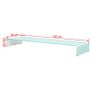 TV Stand/Monitor Riser Glass White 120x30x13 cm Image 5