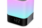 Wireless Bluetooth Speaker with Touch Control Bedside Lamp,Alarm Clock,MP3,Portable Smart LED Touch Sensor Table Lamp Dimmable RGB Multi-Color Changing Night Lights