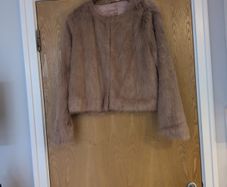 Dunnes Stores   Faux  Fur Blush  Box Jacket .  S.16. New - No Tag.
