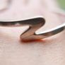 Vintage Sterling Silver 925 Wave Cuff Bangle Hallmarked 10,3g Image 9
