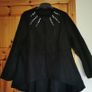 BNWT Stylish Black Coat with Pearl Charms size 18 Image 4