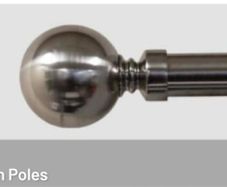 Stainless steel chrome curtain pole