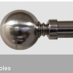Stainless steel chrome curtain pole