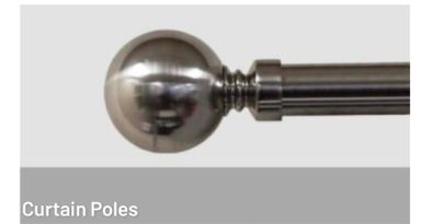 Stainless steel chrome curtain pole