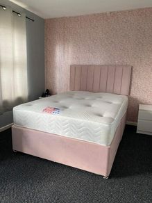 Plush divan beds with 10 inch thick memory foam orthopaedic mattress