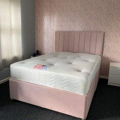 Plush divan beds with 10 inch thick memory foam orthopaedic mattress