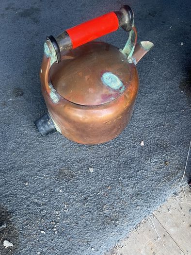 Vintage copper display kettle