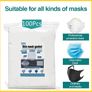 Face masks washable virus black grey navy blue masks reusable with respirator PM2.5 Activated Carbon Filters skin mask gaskets medical/surgical protective disposable blue masks bundle Image 5